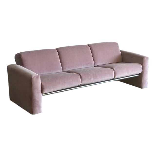 1980s Post Modern Sofa in Lilac For Sale