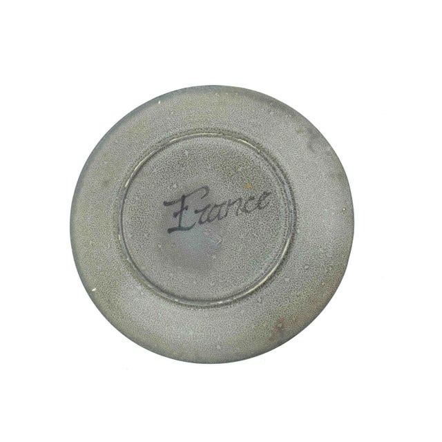 Mid 20th Century Handmade Richly Glazed Decorative Plate With a Bouquet of Flowers Design - France For Sale - Image 4 of 4