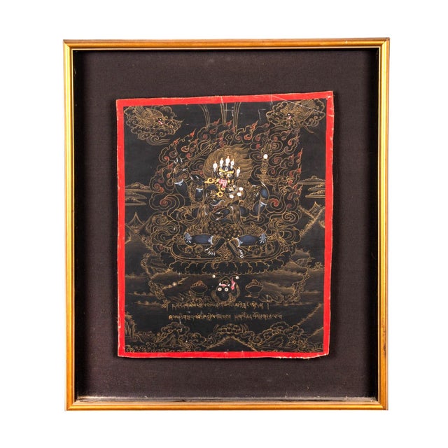 Antique 19th Century Tibetan Thangka Depicting Vajrabhairava (Yamantaka) For Sale