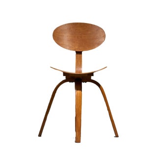 Bow-Wood No. 03 Side Chair by Kwok Hoi Chan for Hugues Steiner, France, Late 1940s For Sale