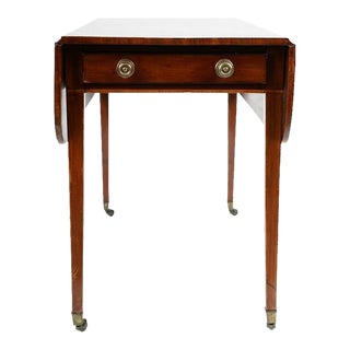 Antique Early 19th Century English Sheraton Mahogany Pembroke Table For Sale