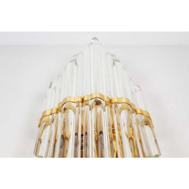 Vintage Wall Lamp in Gilded Brass and Crystal Glass from Novaresi Milano, 1980s For Sale - Image 6 of 11