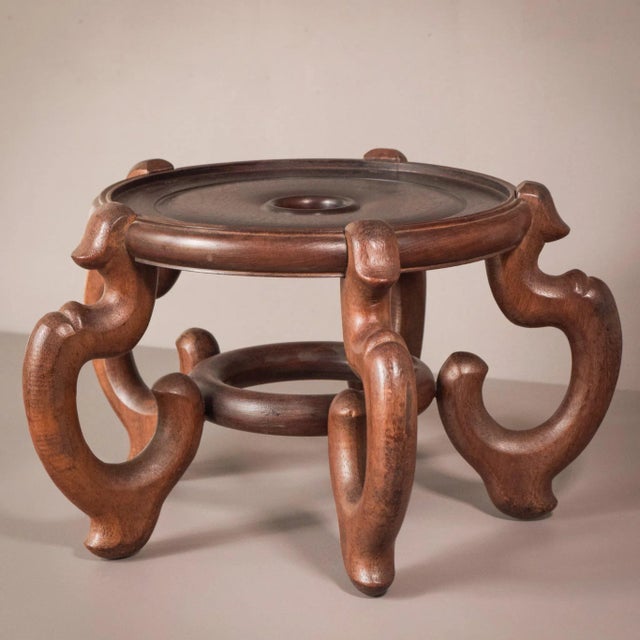 Mid-Century Modern Large Chinese Wooden Stand For Sale - Image 3 of 15
