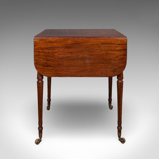 Early 19th Century Antique Reader's Table, English, Pembroke, Drop Leaf, Occasional, Regency, 1820 For Sale - Image 5 of 12