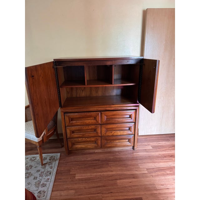 Brown Five-Piece Brutalist Bedroom Set For Sale - Image 8 of 10