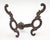 Neoclassical style hall tree hook made of cast iron with a black finish. There is a screw attached to the back with a nut...