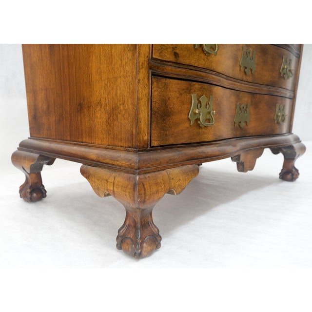 Light Mahogany Ball & Claw Feet Brass Hardware 4 Drawers Bachelor Chest Dresser For Sale - Image 6 of 16