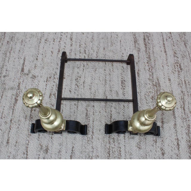 1930s Bronze Andirons For Sale - Image 11 of 13