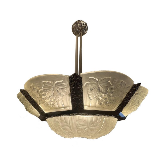Art Deco Noverdy Ceiling Lamp, 1930 For Sale - Image 6 of 16