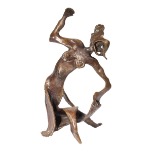 Mid-Century Bronze Brutalist Sculpture of a Female Figure