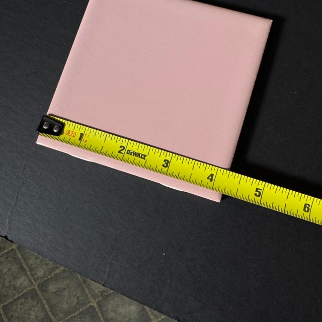 Vintage Daltile “Wild Rose” Pink Wall Tile- 5 Pieces For Sale In Columbia, SC - Image 6 of 9