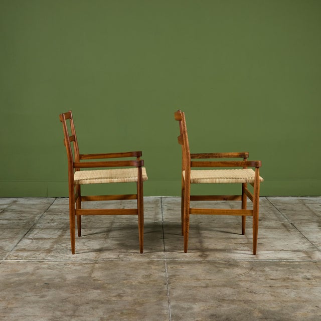 Mid-Century Modern Gio Ponti Cane Seat Armchair for Knoll International For Sale - Image 3 of 18