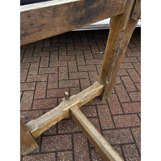 English Light Oak Refectory Dining Table For Sale - Image 12 of 18
