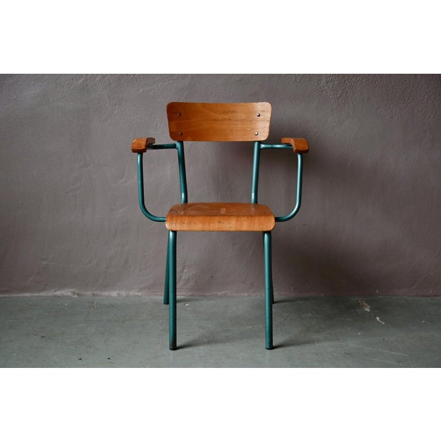 Vintage French Tubular Office Chair, 1960s For Sale - Image 10 of 10