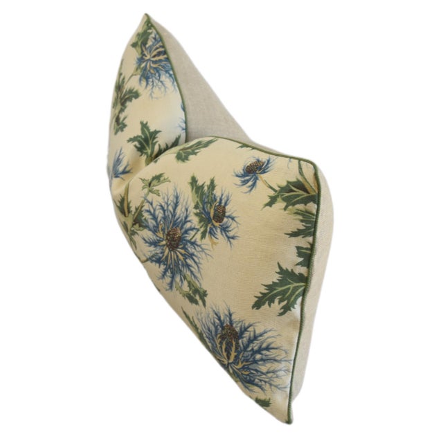 Designer George Spencer Thistle Floral Botanical Feather/Down Pillow For Sale In Los Angeles - Image 6 of 8