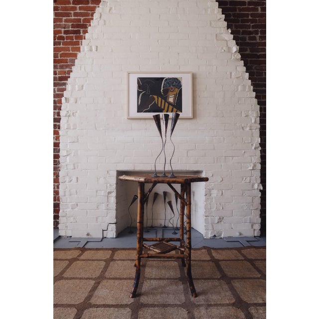 19th Century Aesthetic Movement Bamboo Side Table With Octagonal Top For Sale - Image 4 of 15