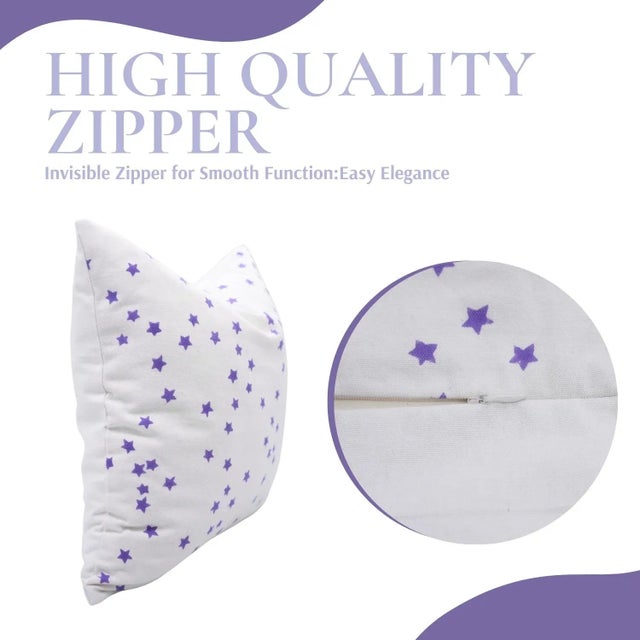 Not Yet Made - Made To Order Fabdivine Star Block Print Cushion Cover Handmade Cotton, Boho Festive Home Décor- Size 26x26 For Sale - Image 5 of 6