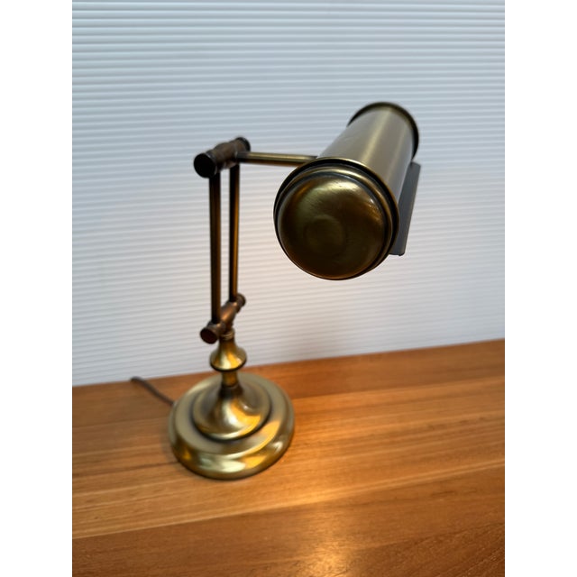 Art Deco Art Deco Brass Bankers Desk Lamp For Sale - Image 3 of 12