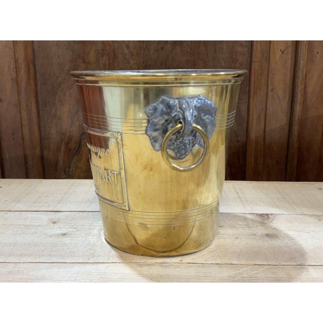 Early 20th Century Brass Champagne Bucket by Paul Ruinart, 1930s For Sale - Image 5 of 7