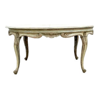 Vintage Patinated Baroque Dining Table For Sale