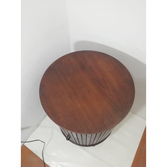 Wooden Bar Cabinet with Shutter, Italy, 1950s For Sale - Image 9 of 11