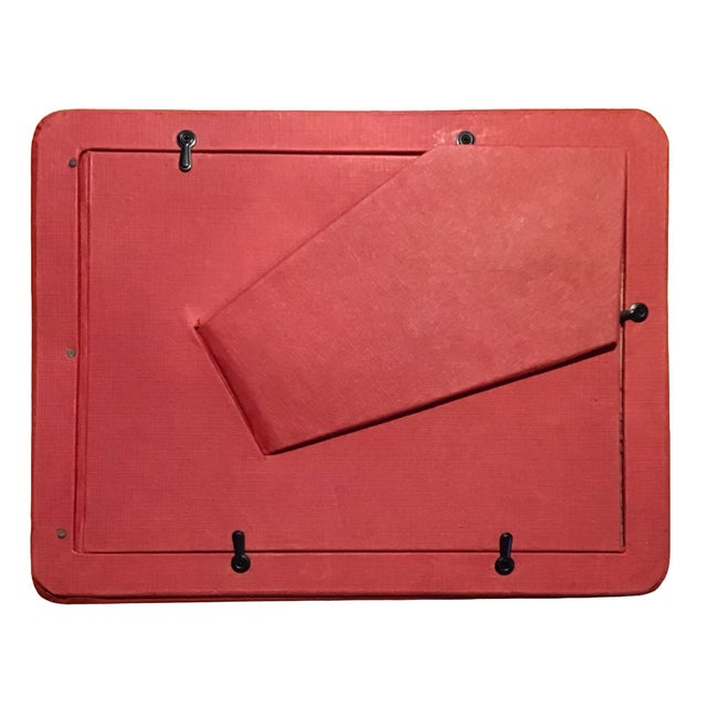 Vintage Spanish Red Leather Rectangular Table Picture Frame with Easel Back The color is wonderful and very unusual for a...