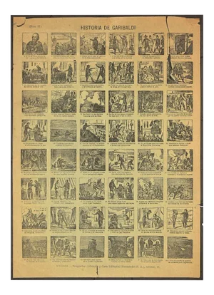 Historia de Garibaldi - Group of 48 Original Woodcuts - Late 19th Century Late 19th Century