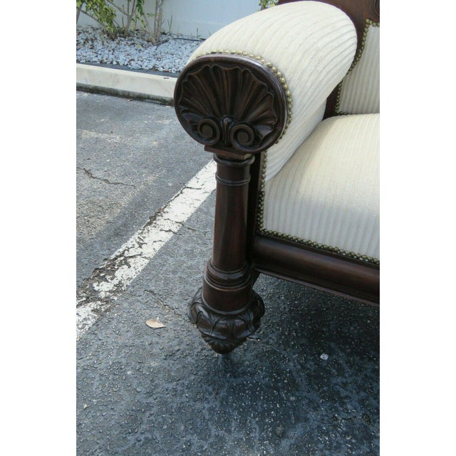 Early 1800s Empire Federal Flame Mahogany Long Bench Couch Sofa Chairish