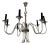 1940s Neoclassical style silver metal chandelier by Maison Charles For Sale