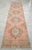 3x12 Vintage Oushak Runner Rug, Faded Salmon Pink and Sage Green Hallway Runner, 1970s Handmade Anatolian Corridor Rug, Kitchen Runner For Sale - Image 6 of 13