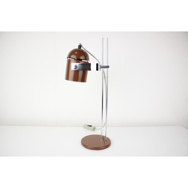 Mid-Century Adjustable Table Lamp attributed to Stanislav Indra, 1970s For Sale - Image 3 of 9