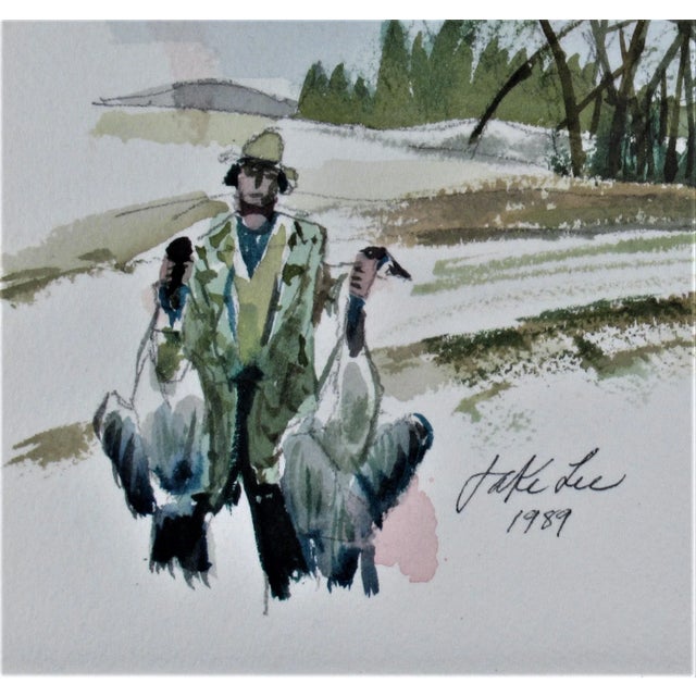 Impressionist Jake Lee, The Duck Hunter, 1989 For Sale - Image 3 of 6