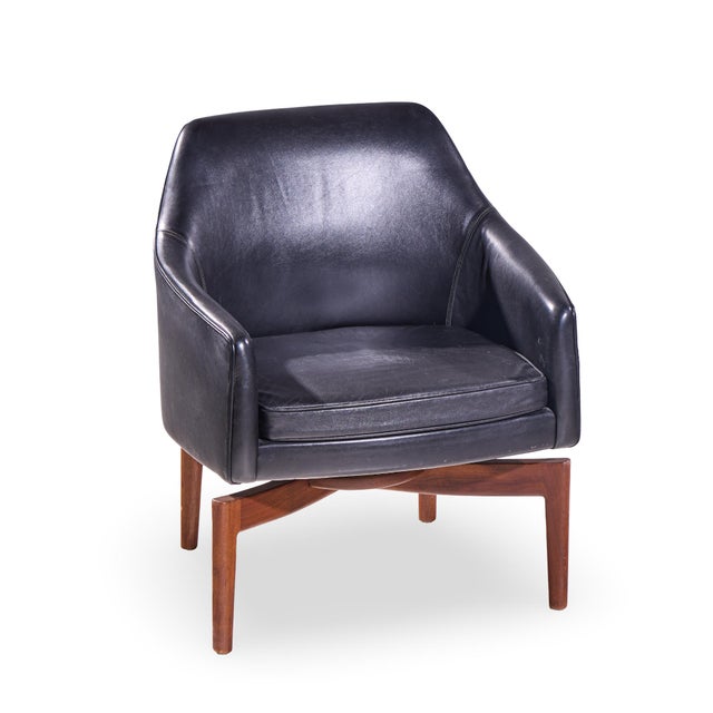 Jens Risom Mid Century Walnut Swivel Chairs - Pair For Sale - Image 12 of 12