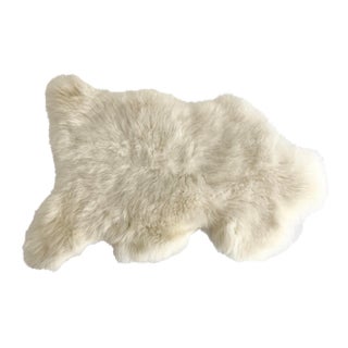 Natural White Sheepskin Hide Throw