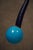 Mid-Century Modern Murano Round Blue Glass and Brass Pendant Light, 1960 For Sale - Image 3 of 11