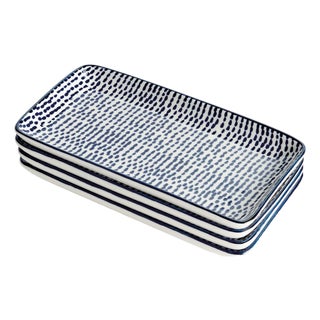 Stria Speckled 8" Trays, Set Of 4 For Sale