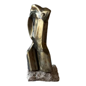 Abstract Female Torso Metal Sculpture by Sharon Corgan-Leeber