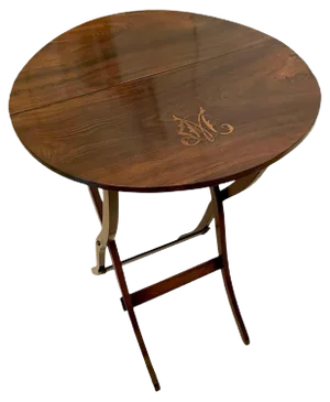 Small Antique Victorian Rosewood Folding Couch Table
