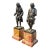 Fine Pair 19th Century Bronze & Marble Classical Sculptures Voltaire & Rousseau For Sale