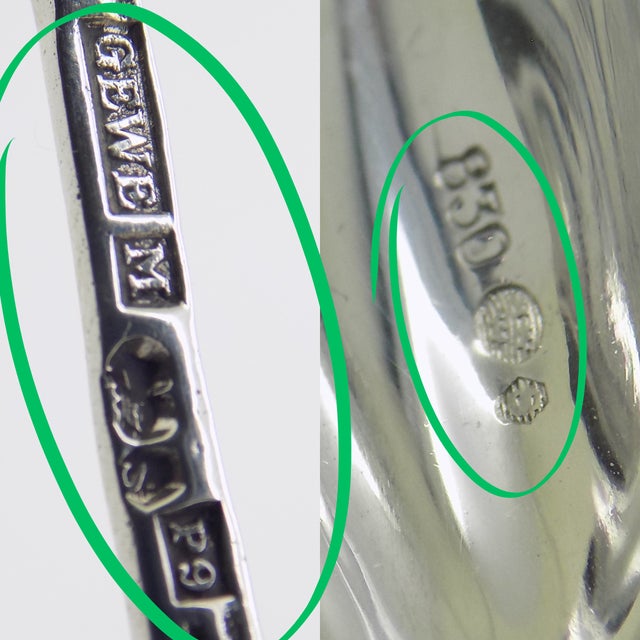 Vintage Swedish 830 Silver Fork & Spoon Set Rose Design 1965 Rolf Nilsson For Sale - Image 10 of 12