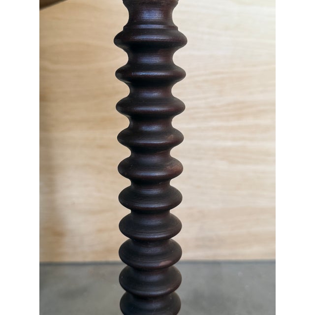 19th Century Pair of Light Walnut Carved Spanish Nightstands With Lentil Legs and Drawer For Sale - Image 11 of 13