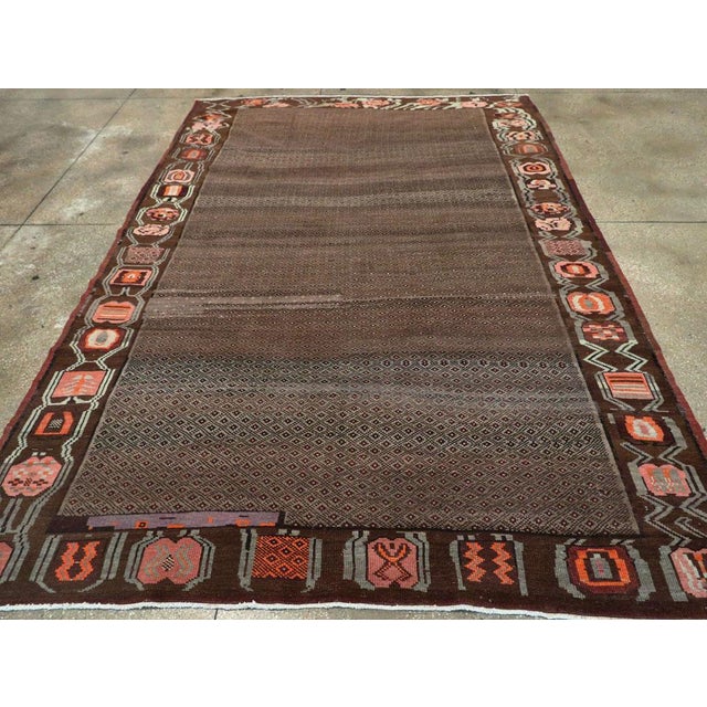 Mid 20th Century Galerie Shabab Collection Mid-20th Century Handmade Turkish Tribal Room Size Carpet For Sale - Image 5 of 10