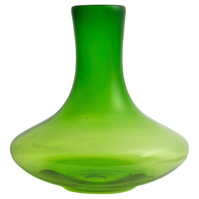 Large Green Handblown Glass Vase by Reijmyre Glasbruk, Sweden, 1960s For Sale - Image 10 of 10