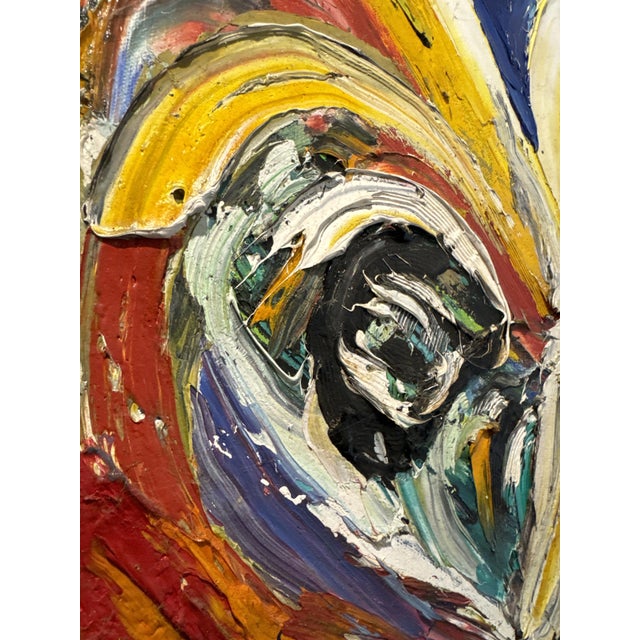 Sylvie Badia, Cobra Movement Composition, 1989, Oil on Canvas For Sale - Image 4 of 7