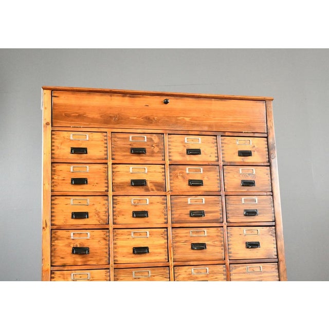 Pine Workshop Bank of Drawers, 1940s For Sale - Image 4 of 8