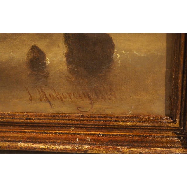 Dramatic 19th Century Maritime Oil on Canvas Painting by Josef Mahorcig, 1880 For Sale - Image 18 of 18