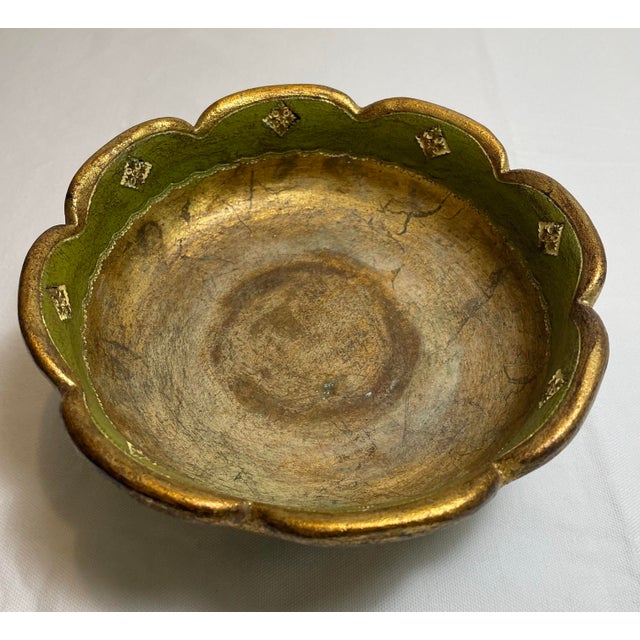 Grand Tour Vintage Florentine Gilt Terra Cotta Bowl For Sale - Image 3 of 3