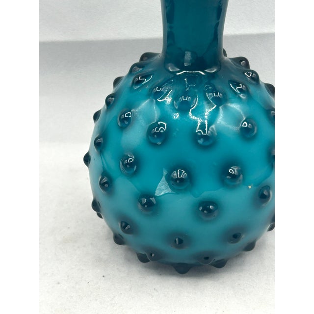Empoli Hobnail Cased Glass Vase – Mid-Century Modern Italian Art Glass For Sale In Los Angeles - Image 6 of 8