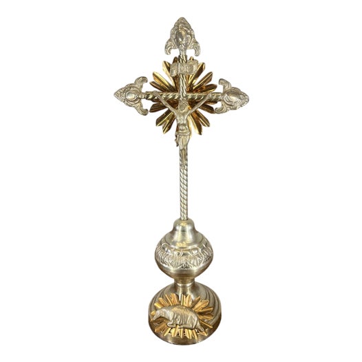 Vintage French Style Religious Cross For Sale