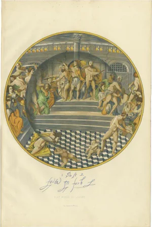 Delange, Illustration of a Plate of the Louvre Museum, 1869, Print